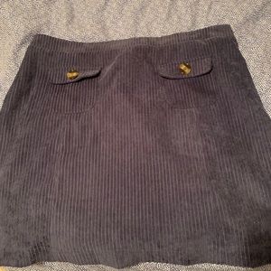 Skies Are Blue Navy Corduroy Skirt